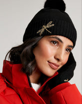 Joules Ladies Stafford Knitted Hat with Embellishment